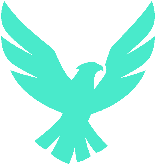PulseHawk logo, a hawk with spread wings